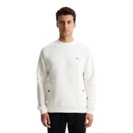 Arma K28124602201 Şardonlu 3 İplik Düğme Kanguru Cepli Regular Fit Bisiklet Yaka Ekru-E1 Erkek Sweatshirt
