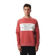 Arma K28124602601 Regular Fit Yazılı Şardonlu 3 İplik Bisiklet Yaka Pembe-P11 Erkek Sweatshirt