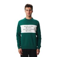 Arma K28124602601 Regular Fit Yazılı Şardonlu 3 İplik Bisiklet Yaka Yeşil-Y10 Erkek Sweatshirt