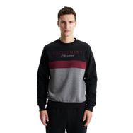 Arma K28124602701 Regular Fit Yazılı Baskılı Bisiklet Yaka Siyah-S1 Erkek Sweatshirt