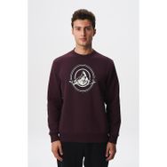 Arma K28124602901 Regular Fit Şardonlu Bisiklet Yaka Bordo Erkek Sweatshirt