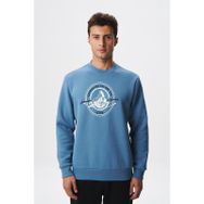 Arma K28124602901 Regular Fit Şardonlu Bisiklet Yaka Mavi Erkek Sweatshirt
