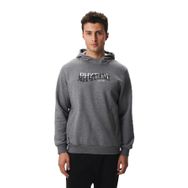 Arma K28254627001 Regular Fit Yazı Baskılı Dikişli Kanguru Cepli Gri-G1 Erkek Sweatshirt
