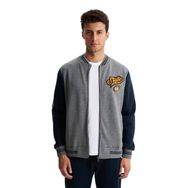 Arma K28264650401 Pamuklu Regular Fit Dik Yaka Baskılı Cepli Gri-G1 Erkek Sweatshirt