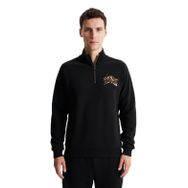 Arma K28404626801 Regular Fit Cepsiz Basic 3 İplik Şardonlu Dik Yaka Yarım Fermuar Siyah-S1 Erkek Sweatshirt