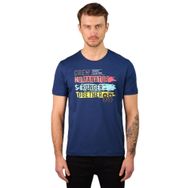 Arma Y22344402101 İndigo-İ1 Bisiklet Yaka Erkek T-shirt