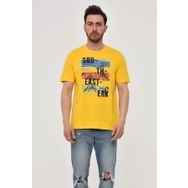 Arma Y22344402601 Sarı-S1 Bisiklet Yaka Erkek T-shirt