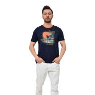 Arma Y22344402701 Lacivert-L1 Bisiklet Yaka Erkek T-shirt