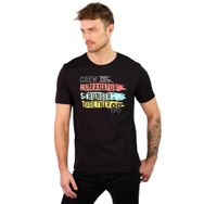 Arma Y22374868101 Siyah-S1 Büyük Beden Bisiklet Yaka Erkek T-shirt
