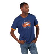 Arma Y22374868201 İndigo-İ1 Büyük Beden Bisiklet Yaka Erkek T-shirt