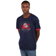 Arma Y22374868201 Lacivert-L1 Büyük Beden Bisiklet Yaka Erkek T-shirt