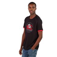 Arma Y22374868201 Siyah-S1 Büyük Beden Bisiklet Yaka Erkek T-shirt