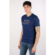 Arma Y22374868301 İndigo-İ1 Büyük Beden Bisiklet Yaka Erkek T-shirt