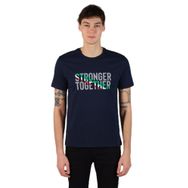 Arma Y22374868401 Lacivert-L1 Büyük Beden Bisiklet Yaka Erkek T-shirt