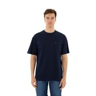 Arma Y25344403101 Lacivert-L1 Oversize Bisiklet Yaka Erkek T-shirt