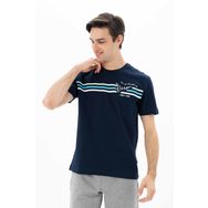 Arma Y25344404501 Lacivert-L1 Regular Fit Bisiklet Yaka Erkek T-shirt