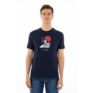 Arma Y25344405601 Lacivert-L1 Regular Fit Bisiklet Yaka Erkek T-shirt