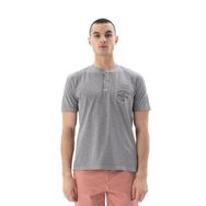 Arma Y25344490001 Gri-G2 Regular Fit Parça Boyama Bisiklet Yaka Erkek T-shirt