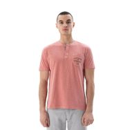 Arma Y25344490001 Pembe-P11 Regular Fit Parça Boyama Bisiklet Yaka Erkek T-shirt