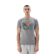 Arma Y25344490701 Gri-G2 Regular Fit Parça Boyama Bisiklet Yaka Erkek T-shirt