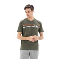 Arma Y25344869901 Haki-H1 Büyük Beden Bisiklet Yaka Erkek T-shirt