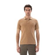 Arma Y25374490401 Kahverengi-K3 Regular Fit Parça Boyama Polo Yaka Erkek T-shirt
