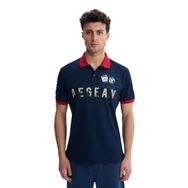 Arma Y27374308601 Lacivert-L1 Regular Fit Likralı Pike Polo Yaka Erkek T-shirt