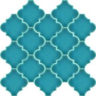 Armada Çini 12x12 Ottoman Düz Arabesk Turkuaz Çini Karo Seramik