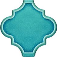 Armada Çini 12x12 Ottoman Rölyefli Arabesk Turkuaz Çini Seramik Karo