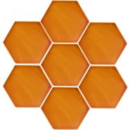 Armada Çini 15x17 cm Düz Karamel Altıgen Çini Seramik Karo