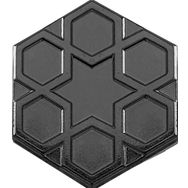 Armada Çini 15x17 cm Rölyefli Yıldız Metalik Altıgen Seramik