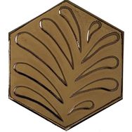 Armada Çini 15x17 cm Yaprak Bronz Altıgen Seramik