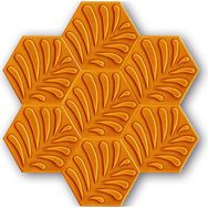 Armada Çini 15x17 cm Yaprak Karamel Altıgen Çini