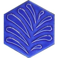 Armada Çini 15x17 cm Yaprak Kobalt Altıgen Seramik