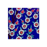 Armada Çini 20x20 cm AC 60 Kütahya Cami Çinisi İznik Desenli Çiçek Seramik Çini Karo