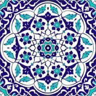 Armada Çini 20x20 cm AC 92 Kütahya Cami Çinisi Osmanlı Desenli Seramik Çini Karo