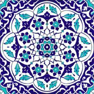 Armada Çini 20x20 cm AC 92 Kütahya Cami Çinisi Osmanlı Desenli Seramik Çini Karo