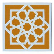 Armada Çini 20x20 cm SP 101 Kabartmalı Türk Yıldızı Kütahya İznik Çini Deseni Modelleri