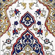 Armada Çini 20x20 cm SP 79 Kütahya Cami Çinisi Osmanlı Desenli Seramik Çini Karo