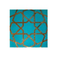 Armada Çini 20x20 cm SP 89 Metalik Kütahya Cami Çinisi Selçuklu Desenli Seramik Çini Karo