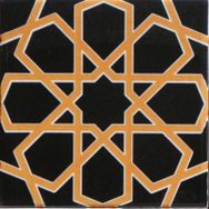 Armada Çini 20x20 cm SP 89-v Sarı Selçuklu Türkmen Yıldızı Kütahya İznik Çini Karo Seramik