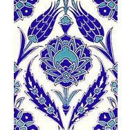 Armada Çini 20X25 cm AC 308 Kütahya Cami Çinisi Osmanlı Lale Desenli Seramik Çini Karo