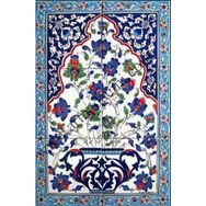 Armada Çini 40X60 Cm Ed 515 Mavi Saksılı Eldekoru Çini Pano
