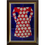 Armada Çini 40x60 Cm ED 654 Kırmızı Dönence Kaftan Çini Pano