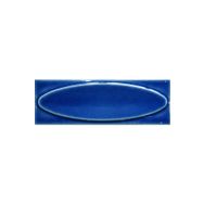 Armada Çini 7x21 cm Elips Kobalt Desenli Çini Seramik Karo