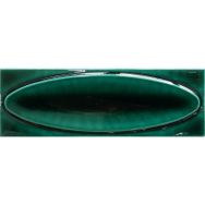 Armada Çini 7x21 cm Elips Yeşil Desenli Çini Seramik Karo