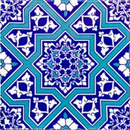 Armada Çini Ac 12 20x20 cm Selçuk Yıldız Geçme Desenli Çini Karo