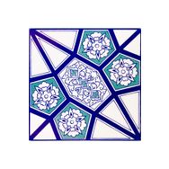 Armada Çini AC 3 A 20x20 cm Geometrik Mavi Beyaz Desen Çini Karo