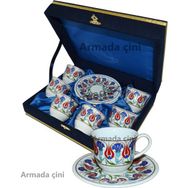 Armada Çini Ar 653 Altın Yaldızlı 6'lı Porselen Fincan Takımı
