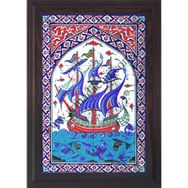 Armada Çini ED-500 40X60 Cm Osmanlı Kalyon Eldekoru Çini Pano